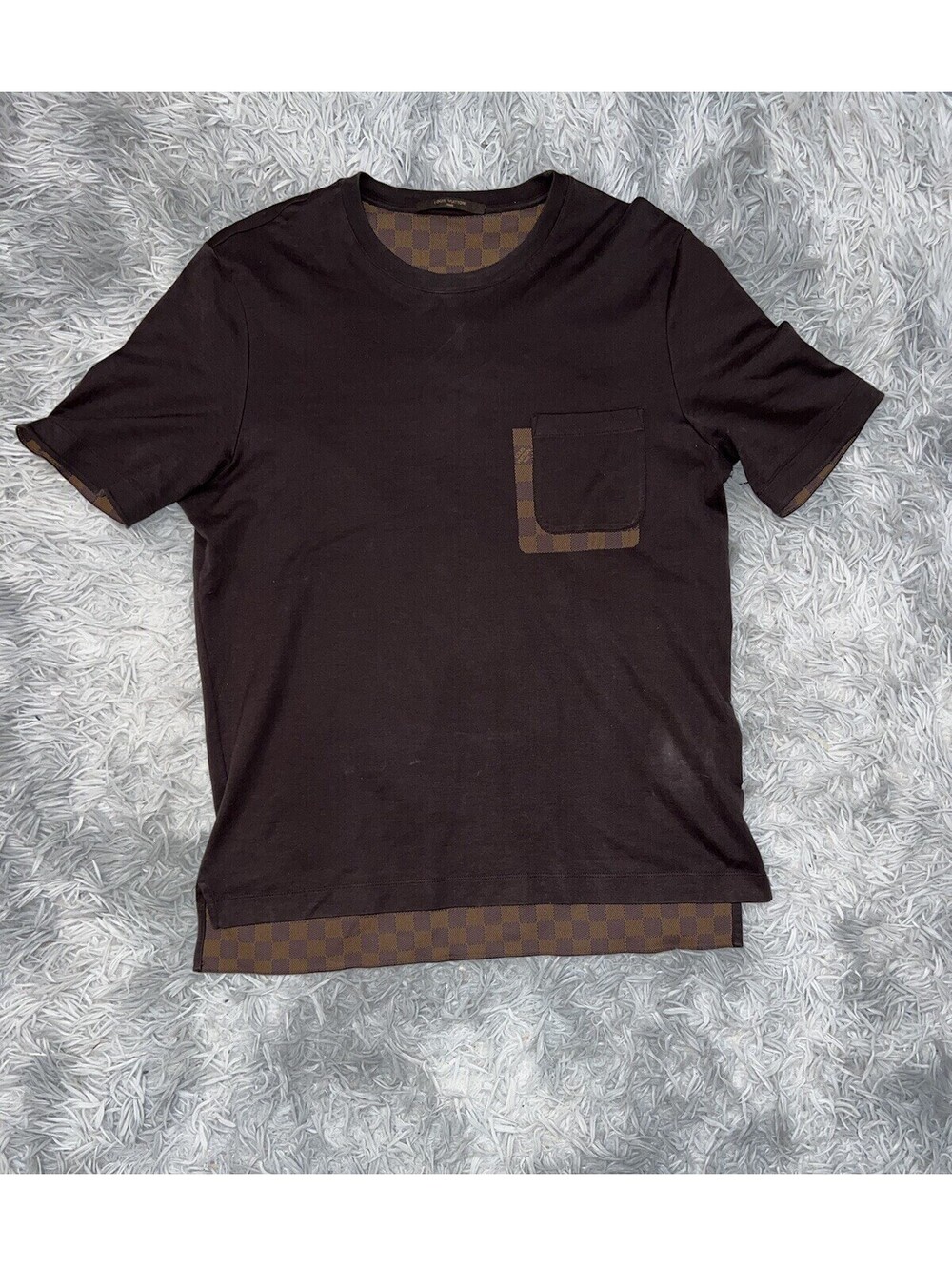 Louis Vuitton Short Sleeve T-Shirt ebony damier